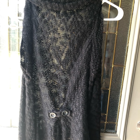 Sleeveless black cardigan, size XL - Picture 3 of 3